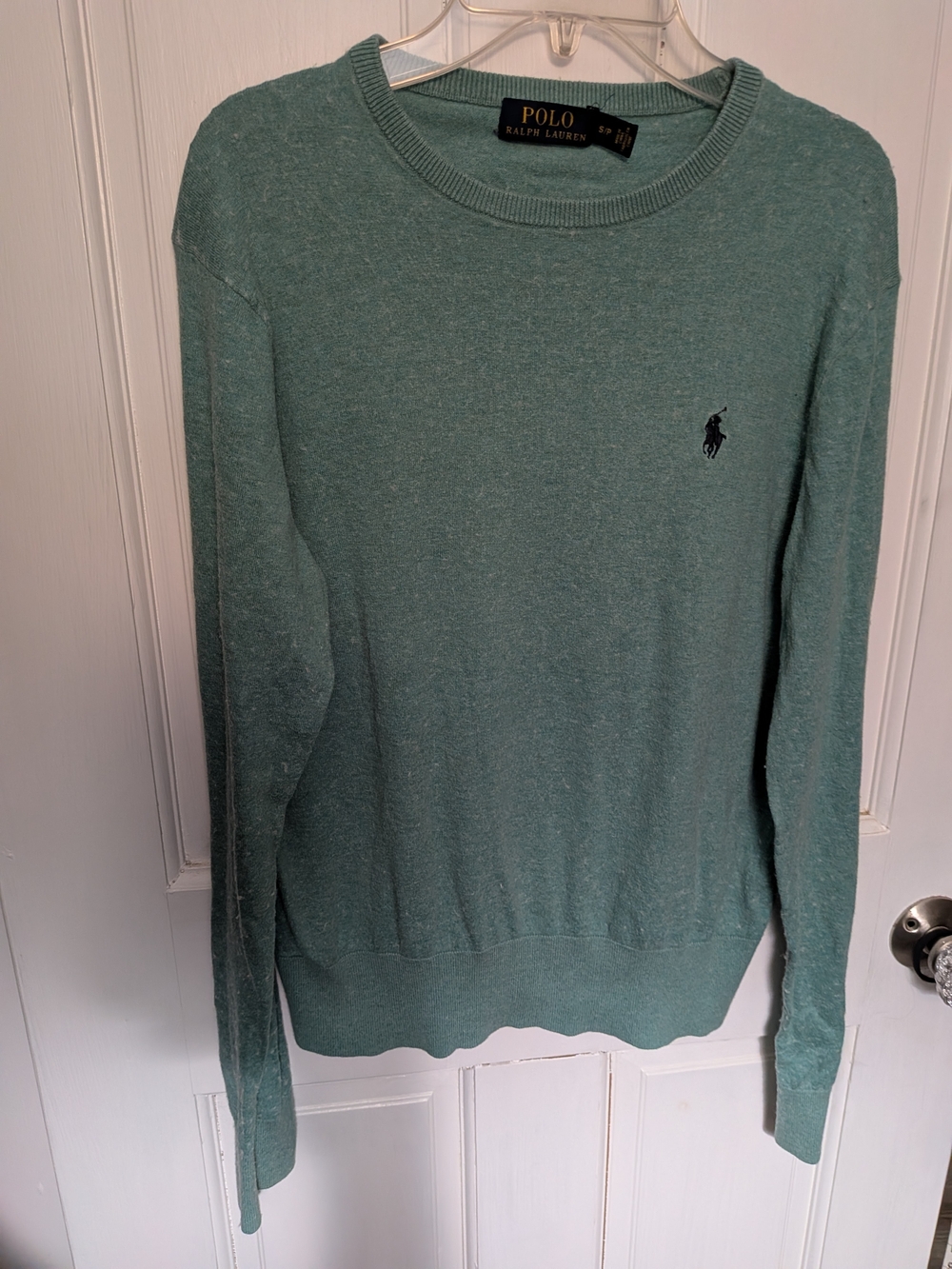 Polo Ralph Lauren Men’s Small Teal Heather Crewneck Sweater Preppy Money